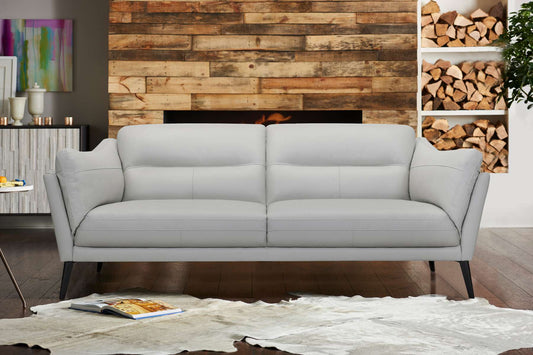 Franz 87" Modern Dove Gray Genuine Leather Sofa
 By Armen Living | Sofas |  Modishstore 