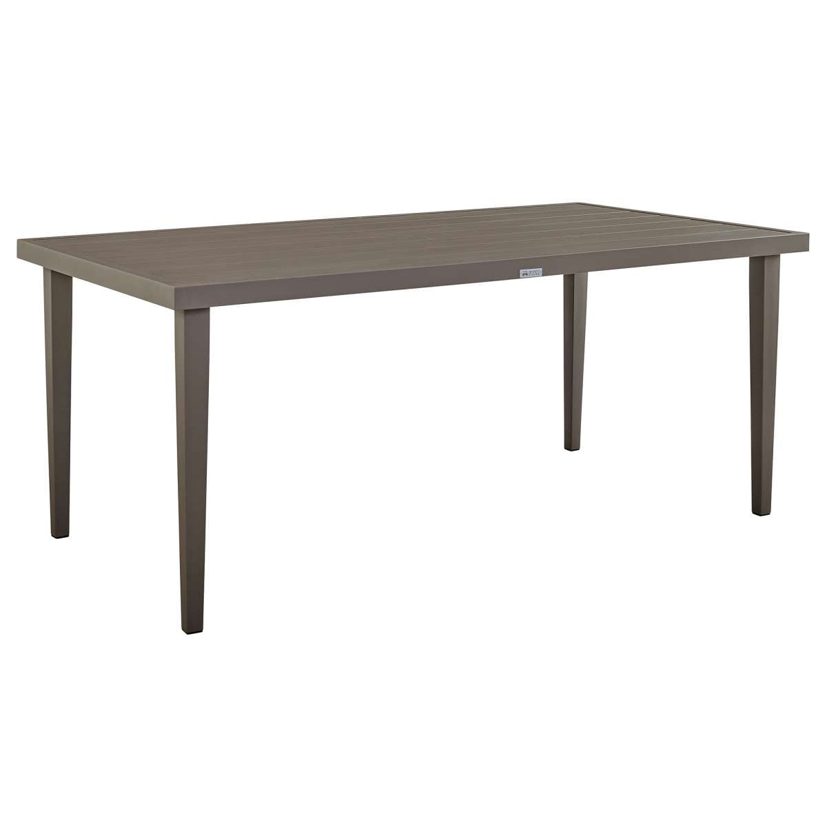 Grenada Outdoor Aluminum Gray Rectangle Dining Table By Armen Living | Outdoor Tables |  Modishstore  - 4