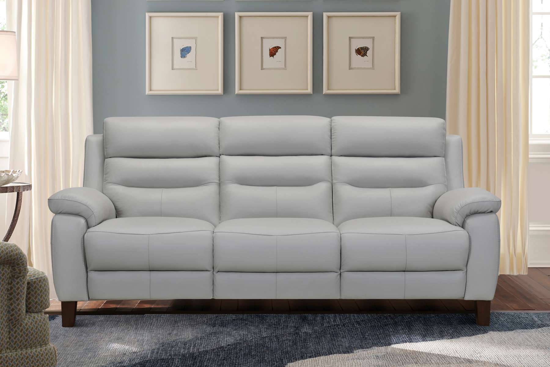 Hayward 82" Dove Gray Genuine Leather Power Reclining Sofa By Armen Living | Sofas |  Modishstore 