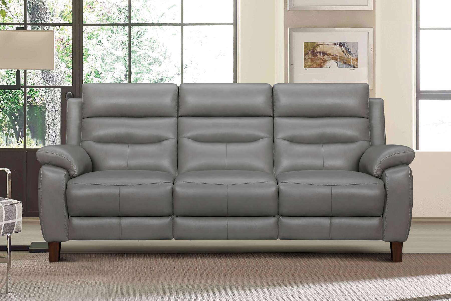 Hayward 82" Dove Gray Genuine Leather Power Reclining Sofa By Armen Living | Sofas |  Modishstore  - 23