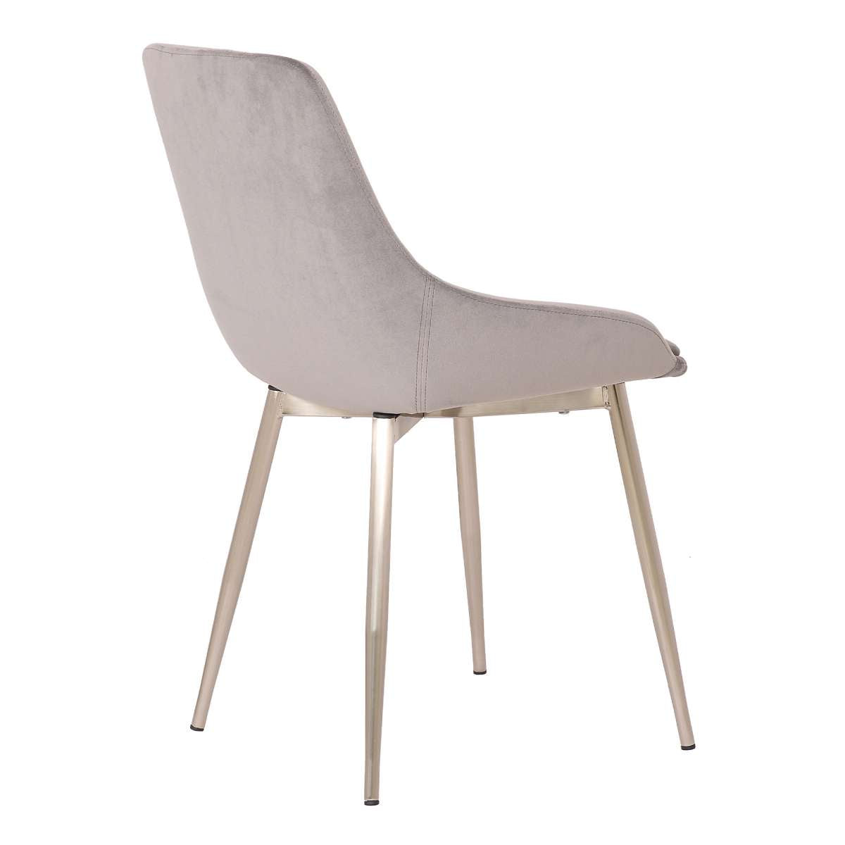 Heidi Gray Velvet Dining Accent Chair By Armen Living Modish Store