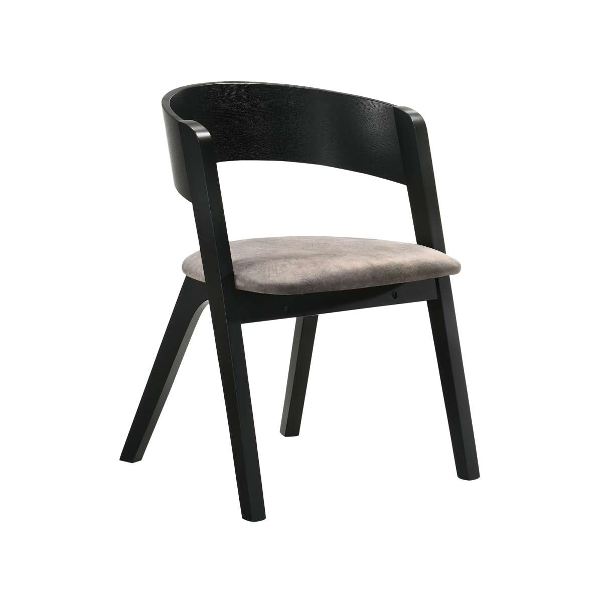 Jackie Mid-Century Upholstered Dining Chairs in Black finish - Set of 2 By Armen Living | Dining Chairs | Modishstore - 2