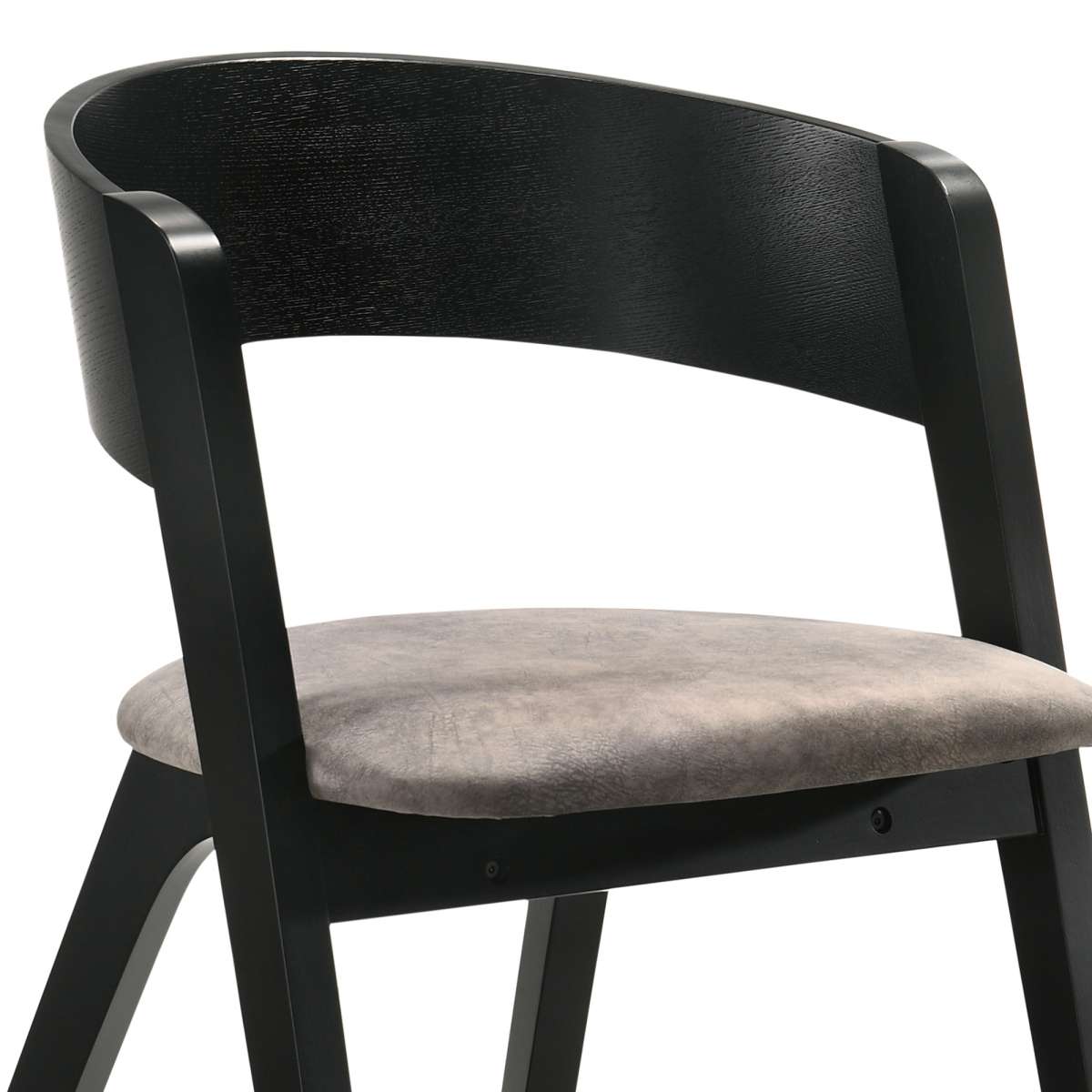 Jackie Mid-Century Upholstered Dining Chairs in Black finish - Set of 2 By Armen Living | Dining Chairs | Modishstore - 4