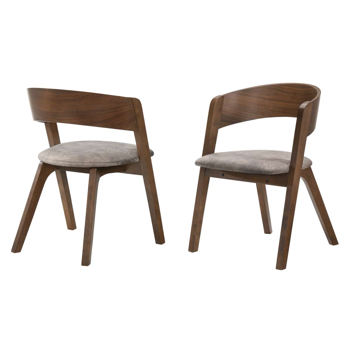 Jackie Mid-Century Upholstered Dining Chairs in Black finish - Set of 2 By Armen Living | Dining Chairs | Modishstore - 6