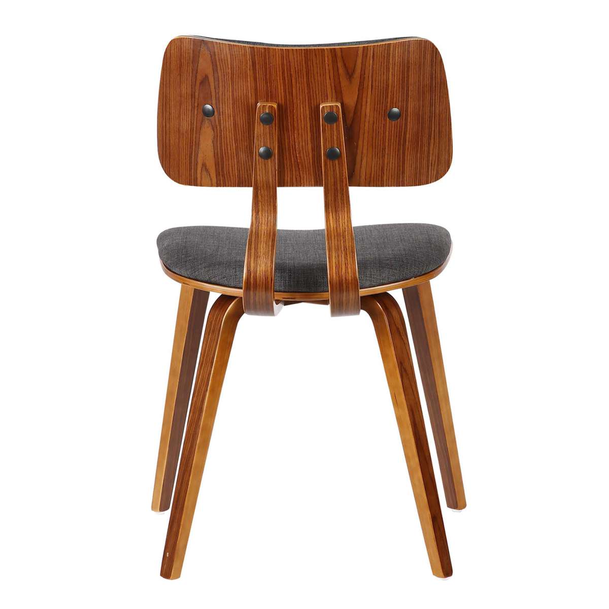 Jaguar Mid-Century Dining Chair in Walnut Wood and Charcoal Fabric By Armen Living | Dining Chairs | Modishstore - 3