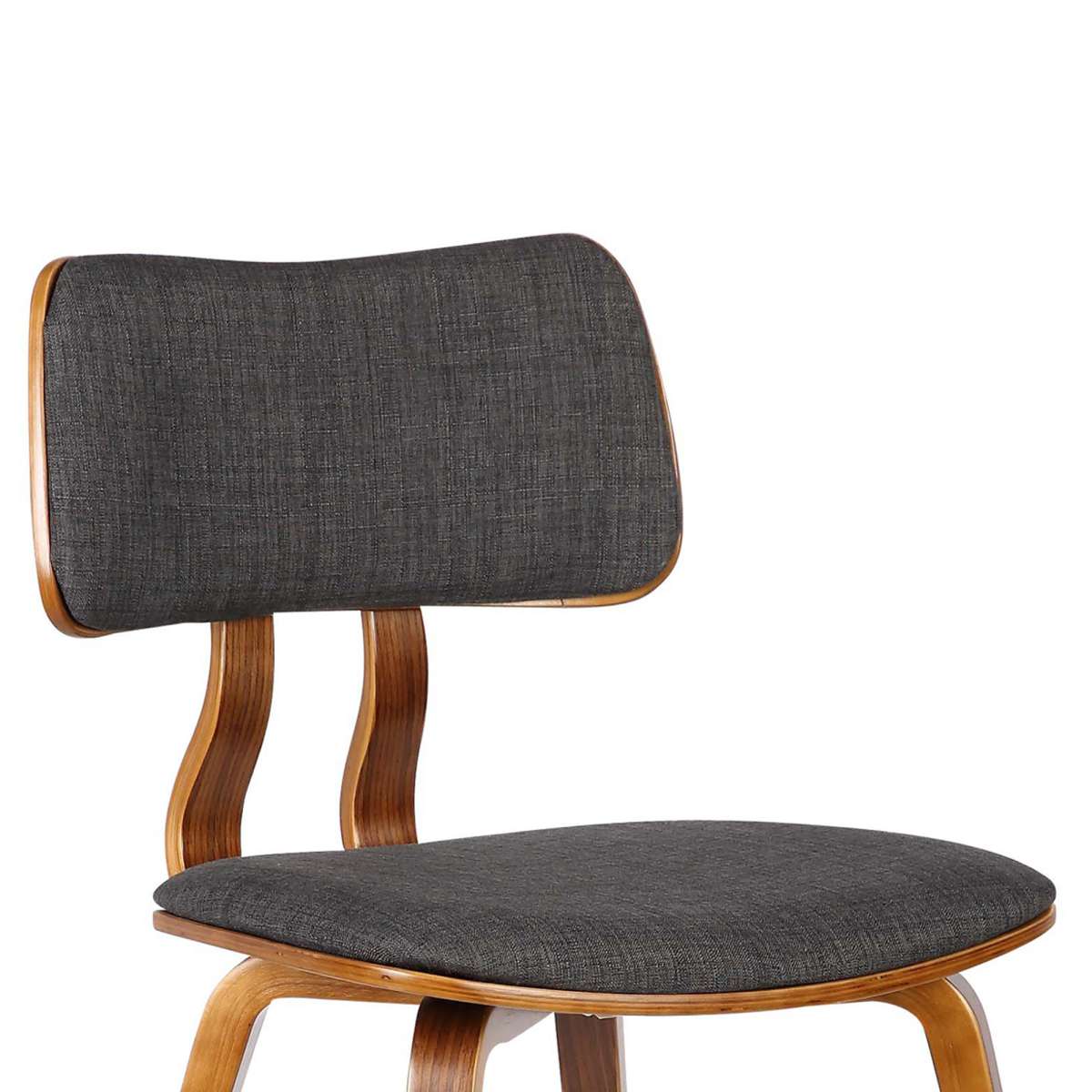 Jaguar Mid-Century Dining Chair in Walnut Wood and Charcoal Fabric By Armen Living | Dining Chairs | Modishstore - 4