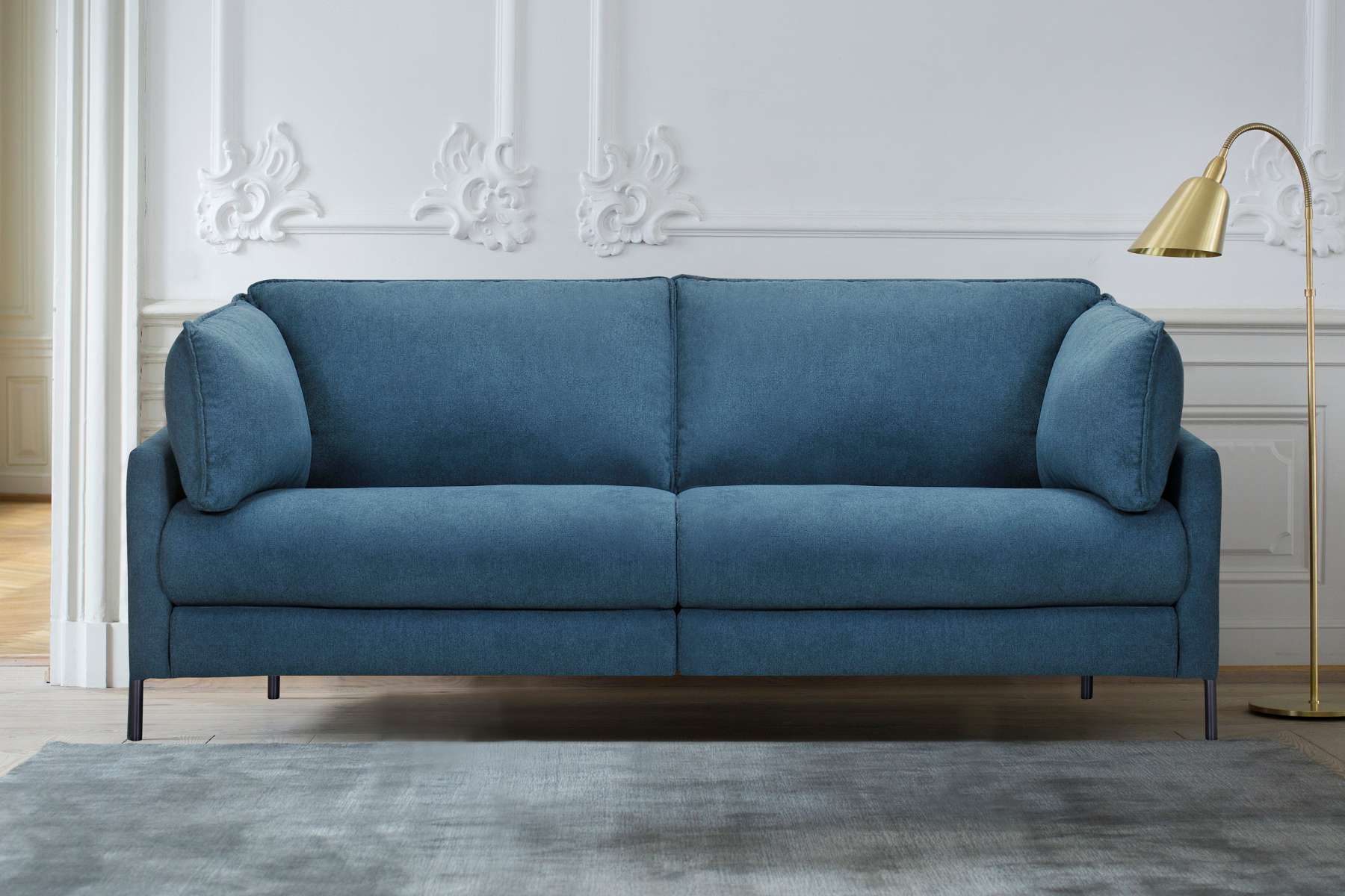 Juliett 80" Modern Blue Fabric Power Reclining Sofa By Armen Living | Sofas |  Modishstore 