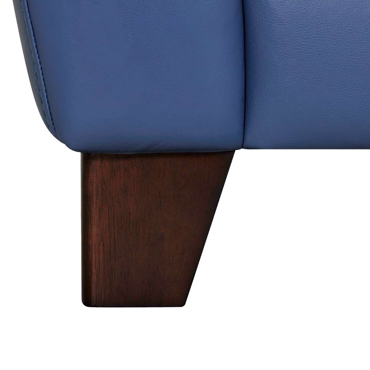 Kester 81" Square Arm Blue Genuine Leather Sofa By Armen Living | Sofas |  Modishstore  - 8