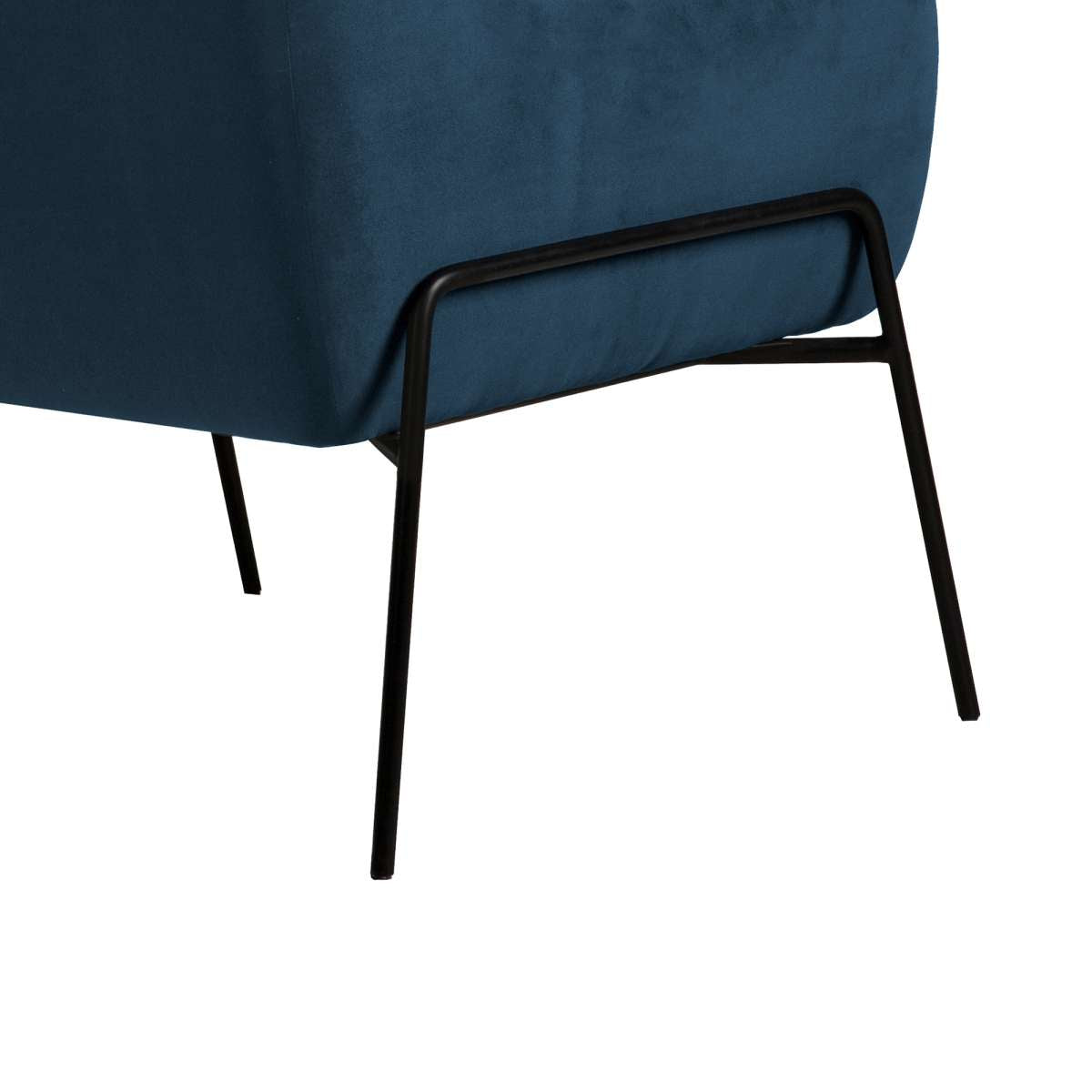 Karen Blue Velvet Modern Accent Chair By Armen Living | Accent Chairs | Modishstore - 6