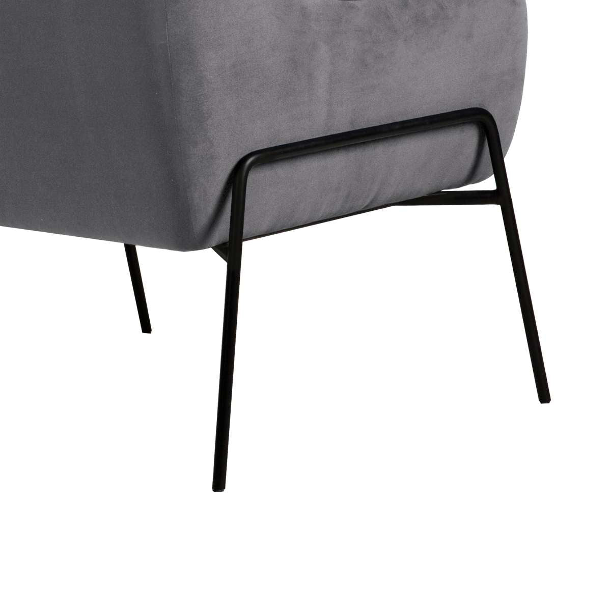 Karen Blue Velvet Modern Accent Chair By Armen Living | Accent Chairs | Modishstore - 13