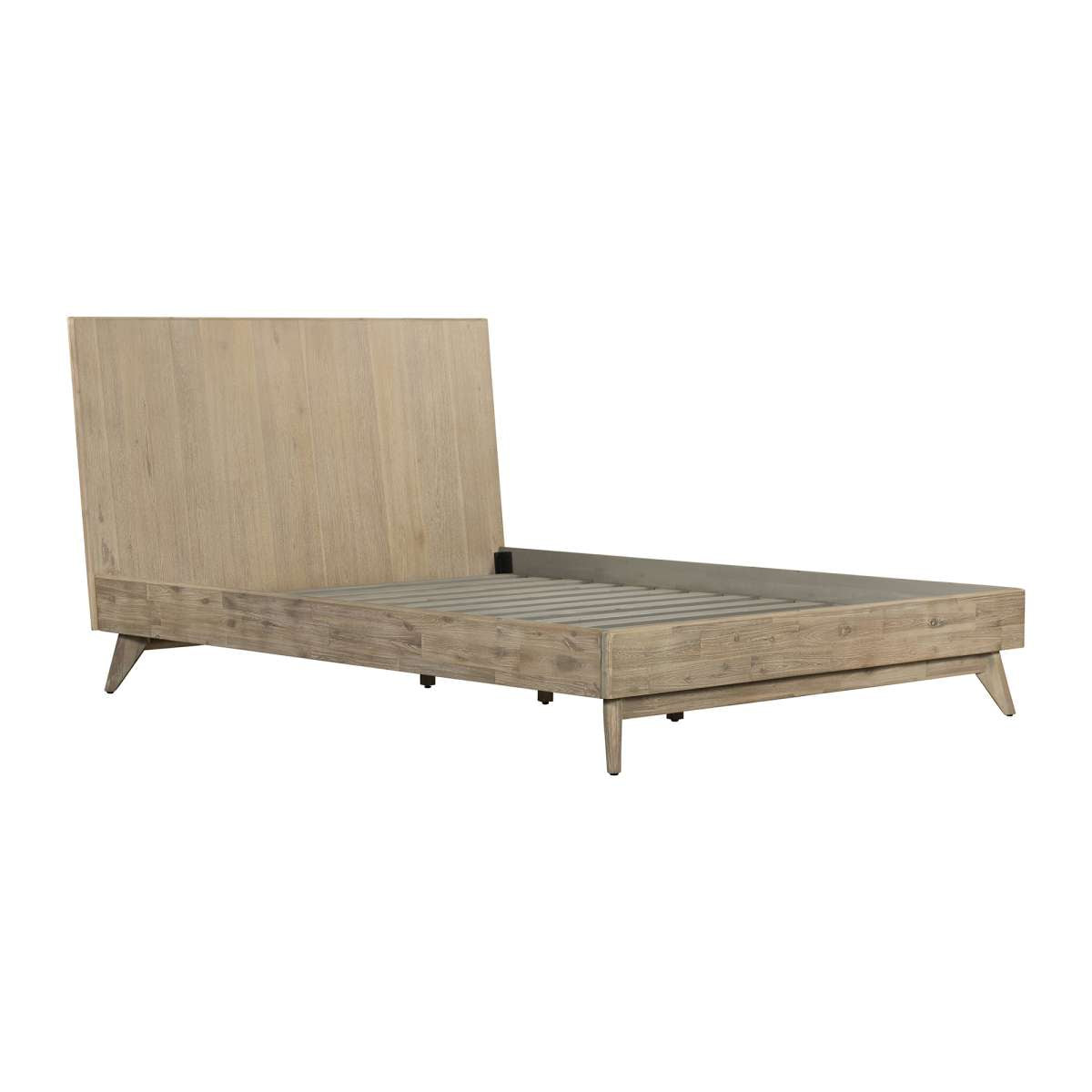 Baly Acacia Mid-Century Gray Sandblast Platform King Bed By Armen Living | Beds |  Modishstore  - 7