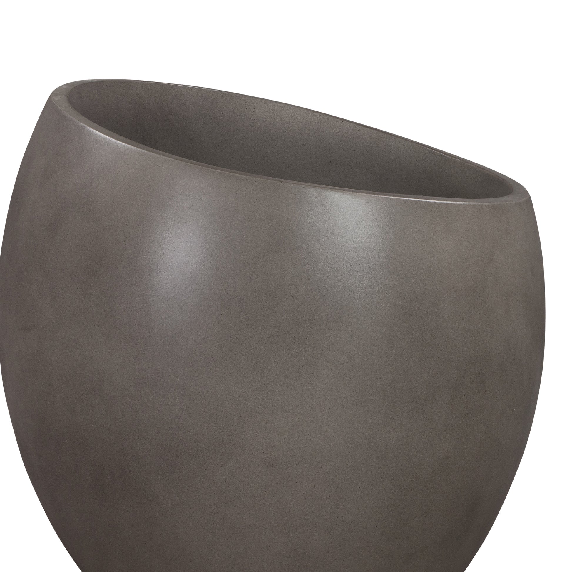 Moonstone Large Indoor or Outdoor Planter in Grey Concrete By Armen Living | Planters, Troughs & Cachepots | Modishstore - 4