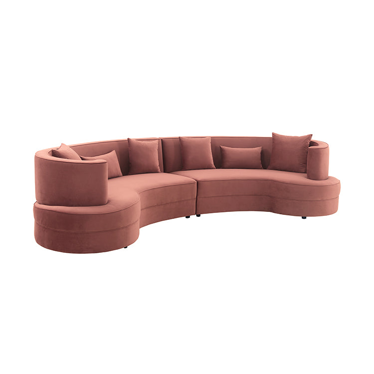 Majestic Blush Fabric Upholstered Sectional Sofa By Armen Living | Sofas |  Modishstore  - 3