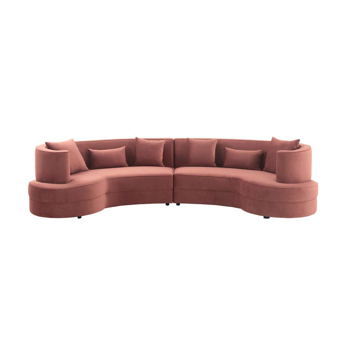 Majestic Blush Fabric Upholstered Sectional Sofa By Armen Living | Sofas |  Modishstore  - 2