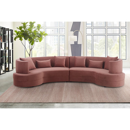 Majestic Blush Fabric Upholstered Sectional Sofa By Armen Living | Sofas |  Modishstore 