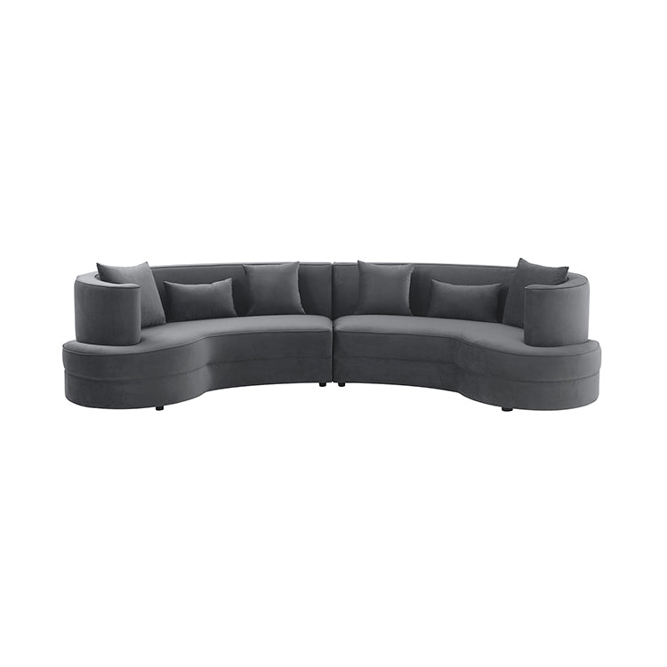 Majestic Gray Fabric Upholstered Sectional Sofa By Armen Living | Sofas |  Modishstore  - 3