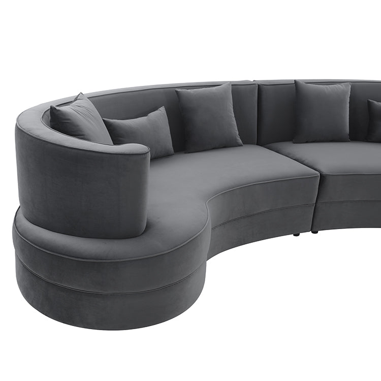 Majestic Gray Fabric Upholstered Sectional Sofa By Armen Living | Sofas |  Modishstore  - 5