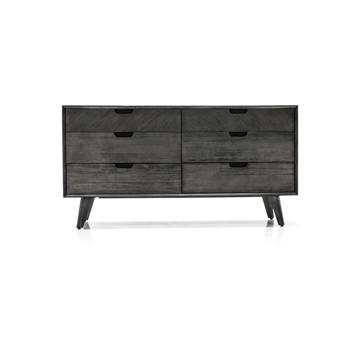 Mohave Mid-Century Tundra Gray Acacia 6 Drawer Dresser By Armen Living | Dressers | Modishstore - 2