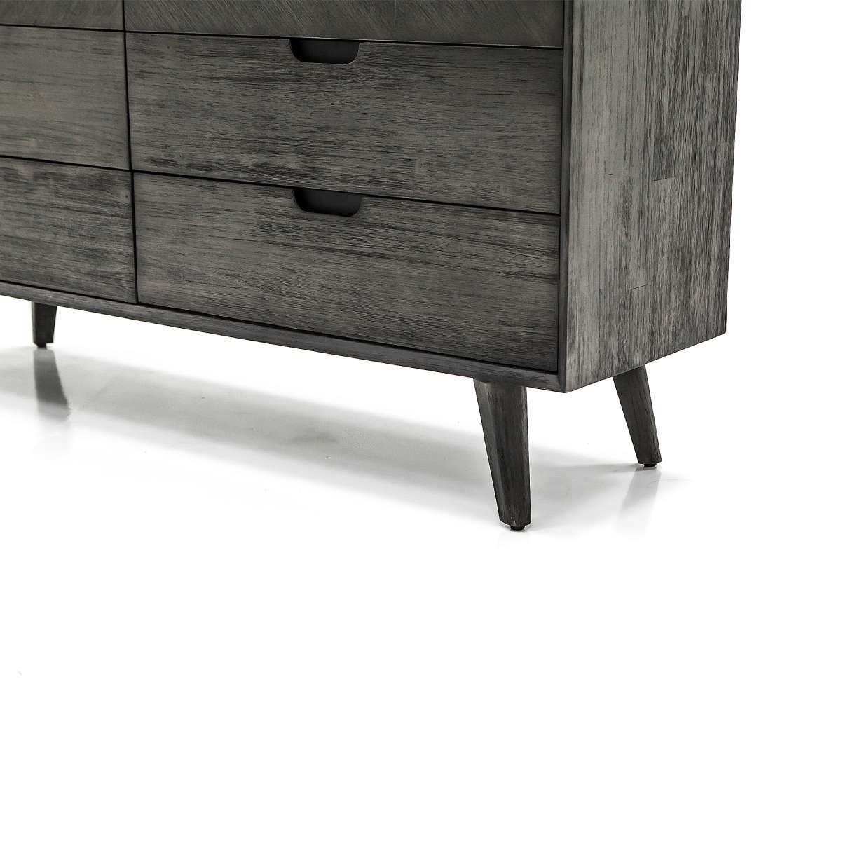 Mohave Mid-Century Tundra Gray Acacia 6 Drawer Dresser By Armen Living | Dressers | Modishstore - 6