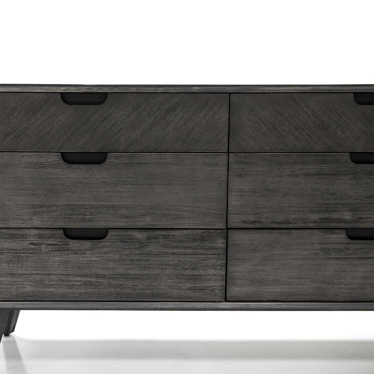 Mohave Mid-Century Tundra Gray Acacia 6 Drawer Dresser By Armen Living | Dressers | Modishstore - 7