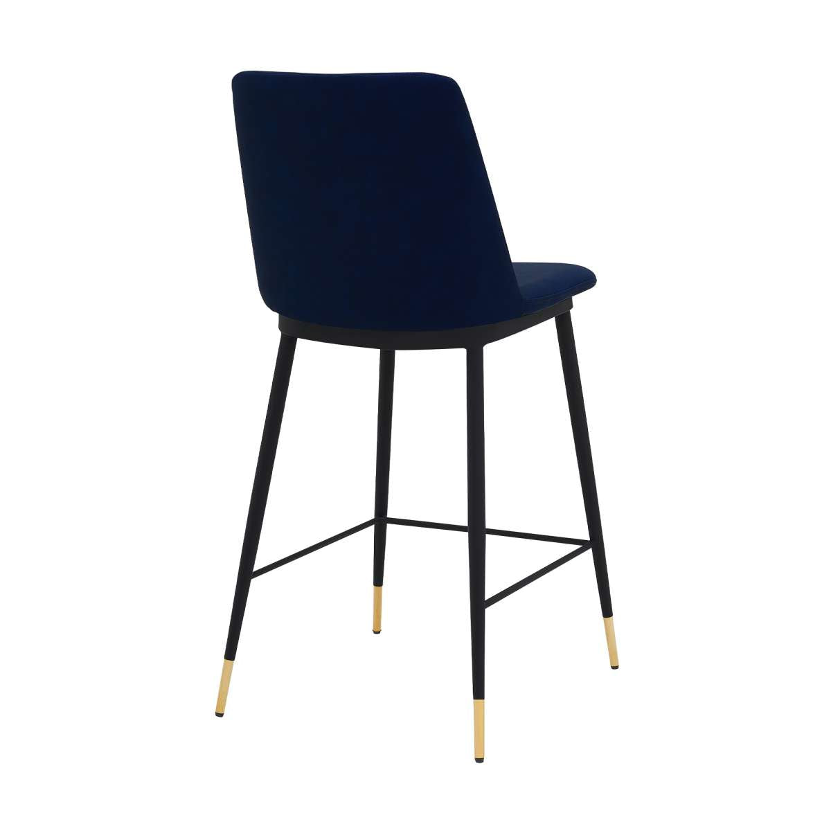 Messina 26" Blue Faux Leather and Metal Counter Height Bar Stool By Armen Living | Bar Stools |  Modishstore  - 2