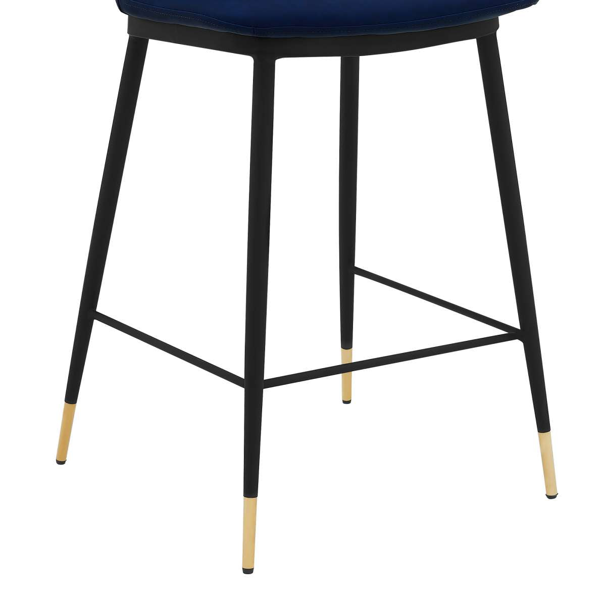 Messina 26" Blue Faux Leather and Metal Counter Height Bar Stool By Armen Living | Bar Stools |  Modishstore  - 5