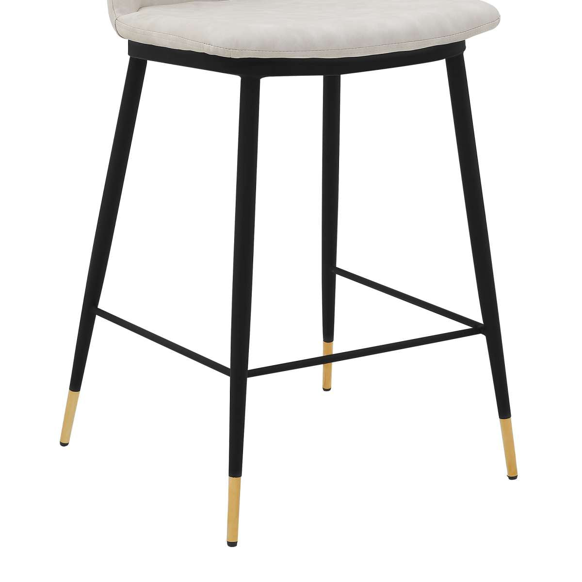 Messina 26" Blue Faux Leather and Metal Counter Height Bar Stool By Armen Living | Bar Stools |  Modishstore  - 10