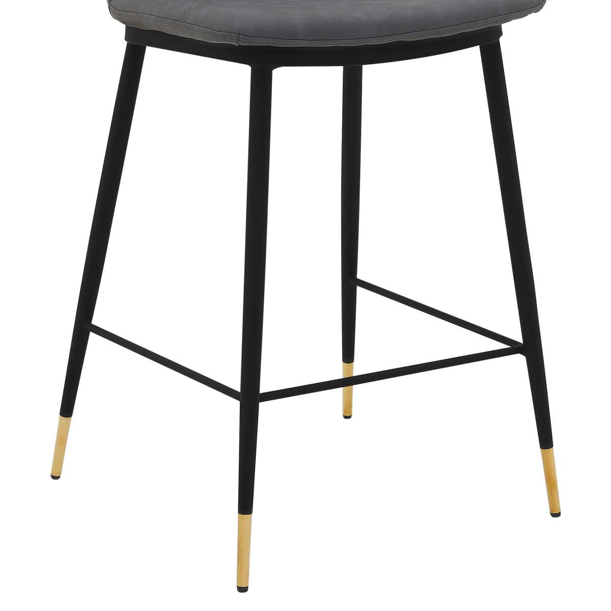 Messina 26" Blue Faux Leather and Metal Counter Height Bar Stool By Armen Living | Bar Stools |  Modishstore  - 21