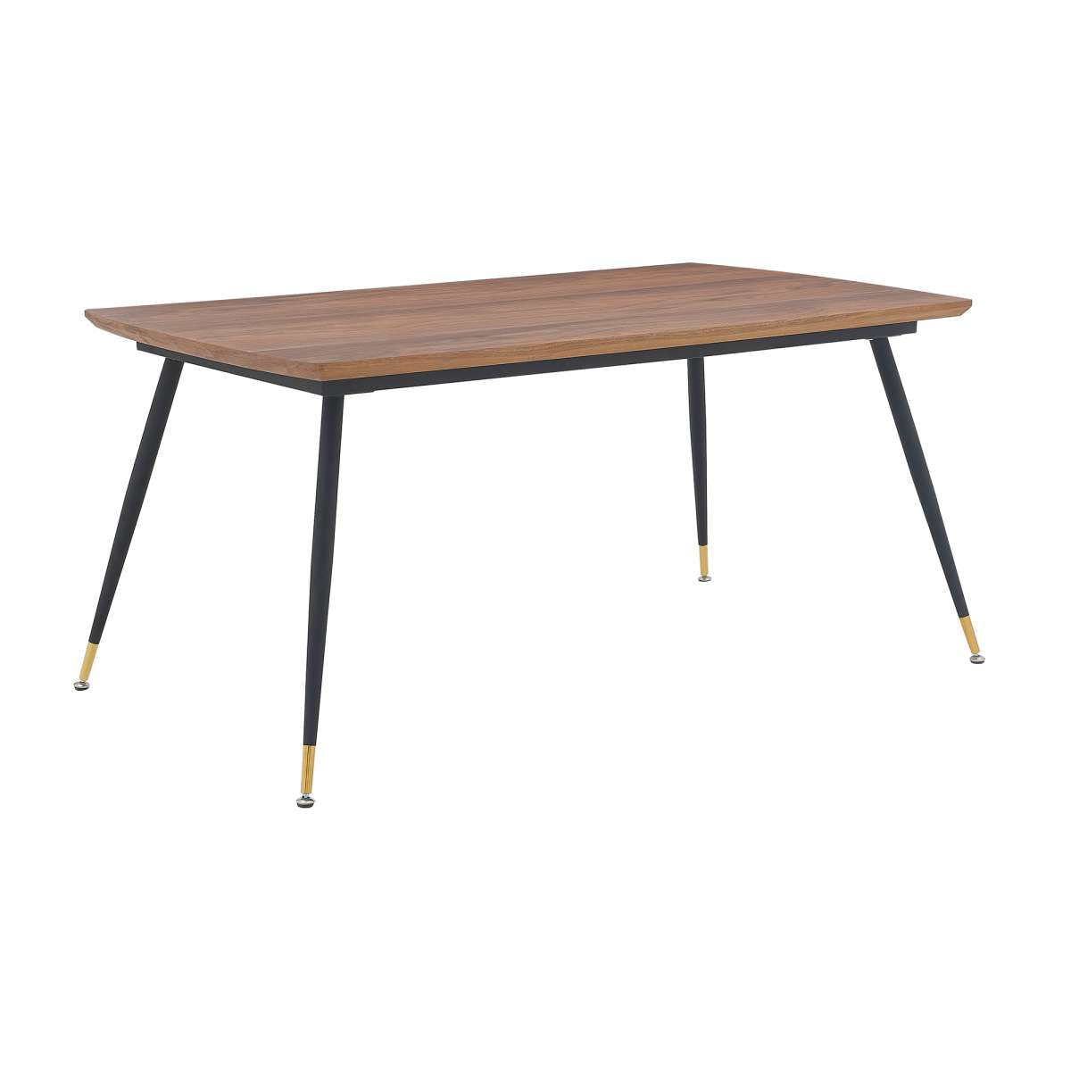 Messina Modern Walnut and Metal Dining Room Table By Armen Living | Dining Tables | Modishstore - 2