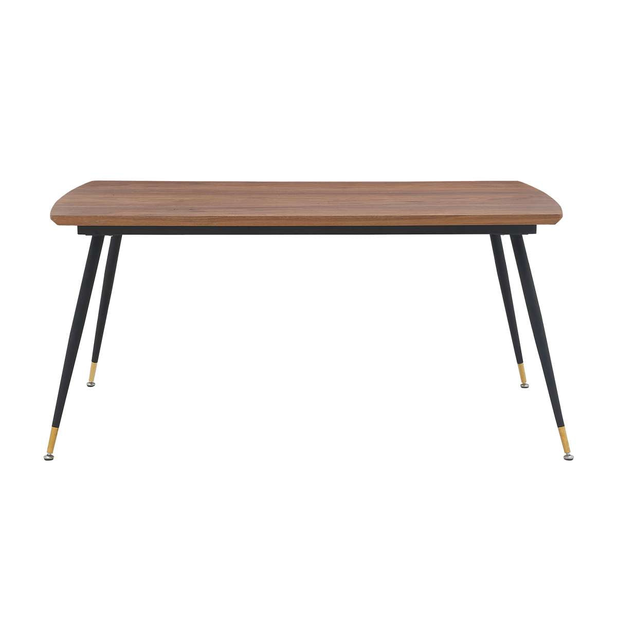 Messina Modern Walnut and Metal Dining Room Table By Armen Living | Dining Tables | Modishstore - 3