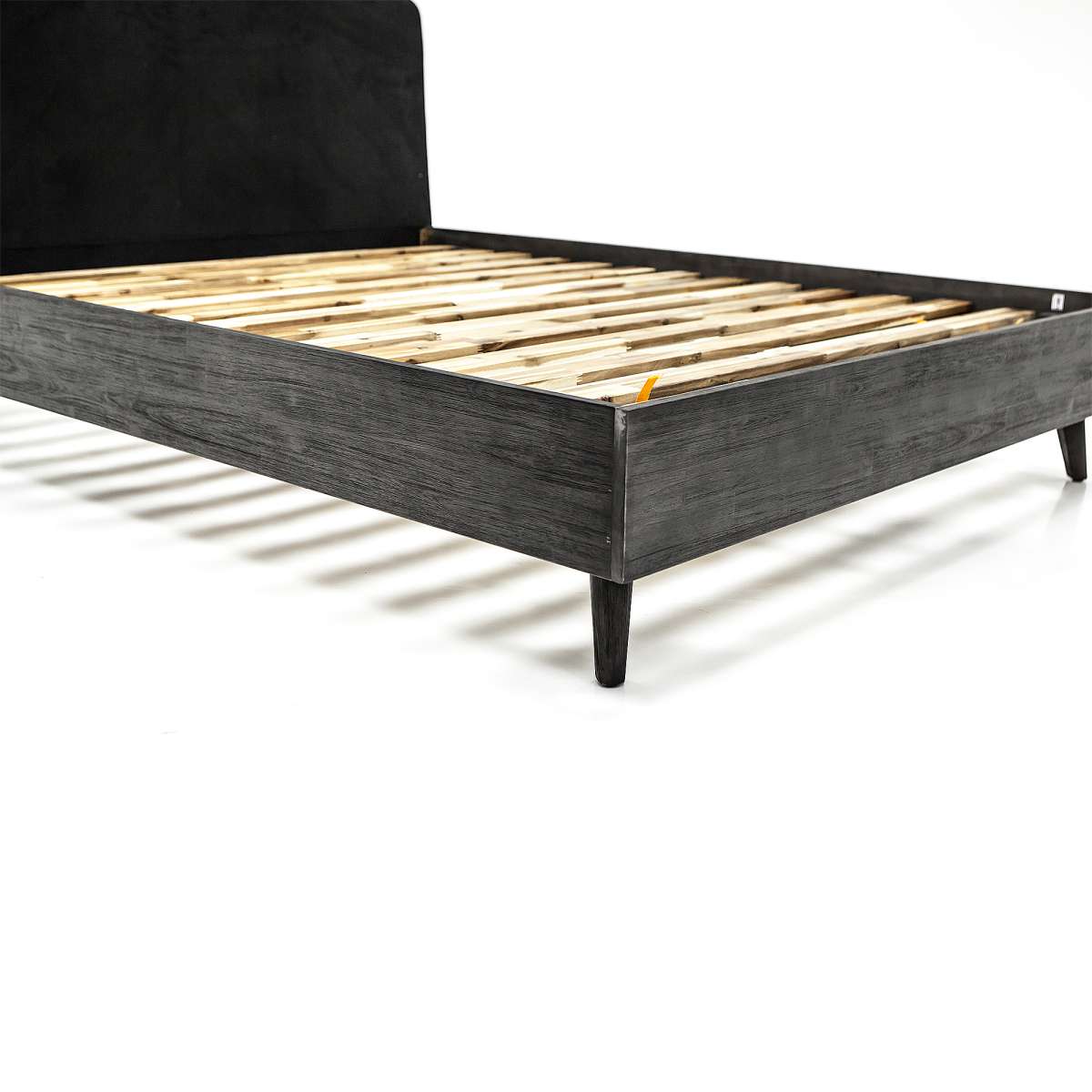 Mohave Mid-Century Tundra Gray Acacia King Platform Bed By Armen Living | Beds | Modishstore - 4