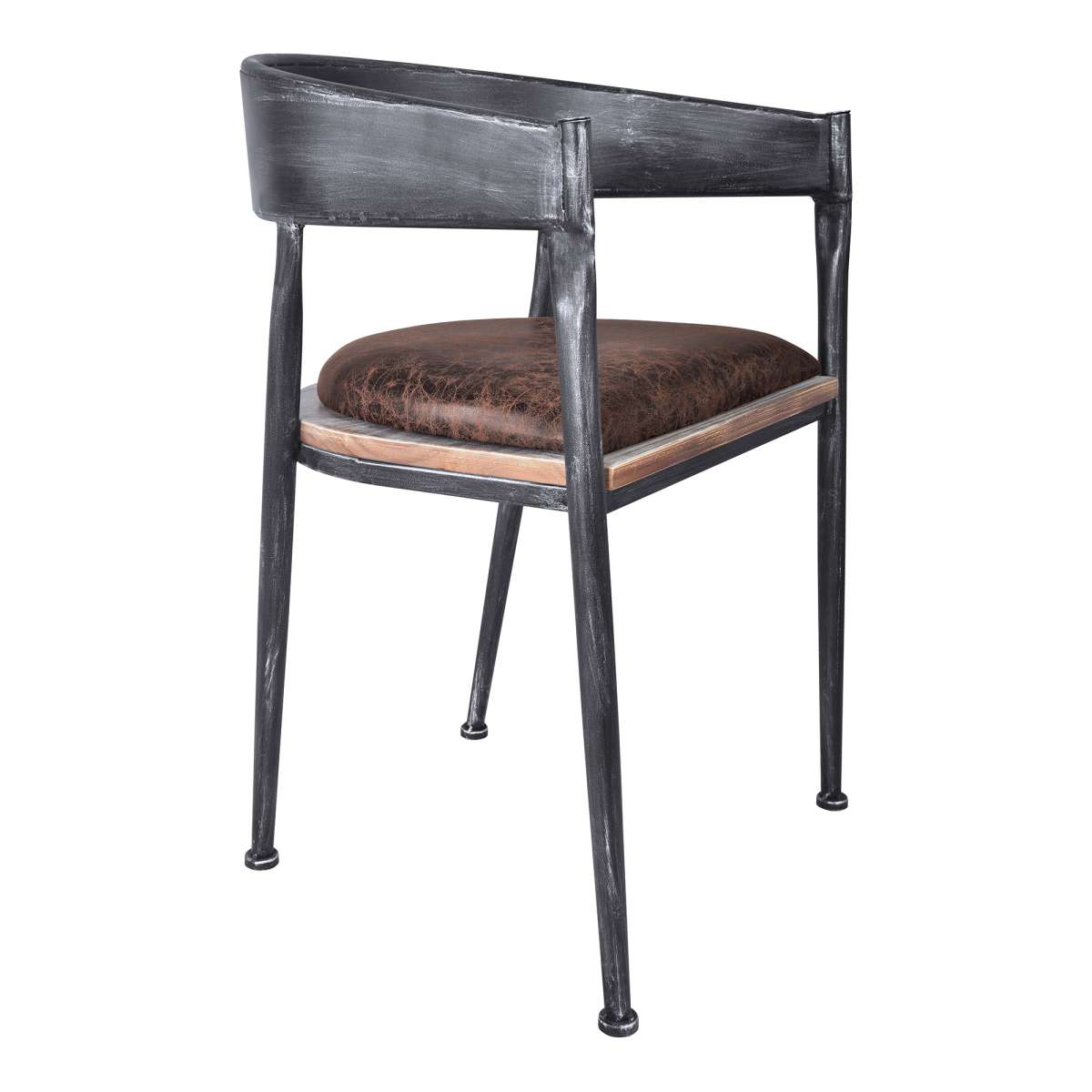 Macey Modern Dining Chair in Industrial Gray and Brown Fabric with Pine  Wood - Set of 2 By Armen Living