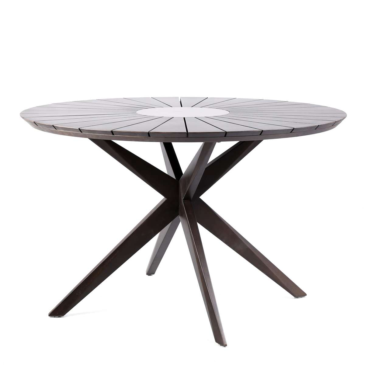 Oasis Outdoor Light Eucalyptus Wood and Concrete Round Dining Table By Armen Living | Outdoor Tables |  Modishstore  - 9