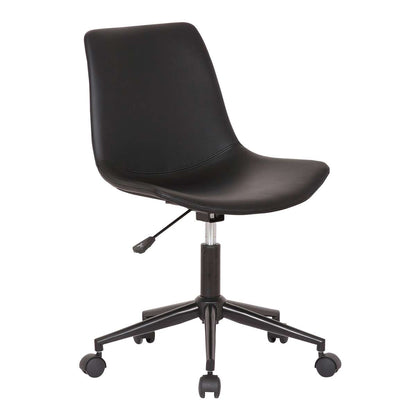 Optima Adjustable Black Faux Leather Task Chair By Armen Living | Office Chairs | Modishstore - 2