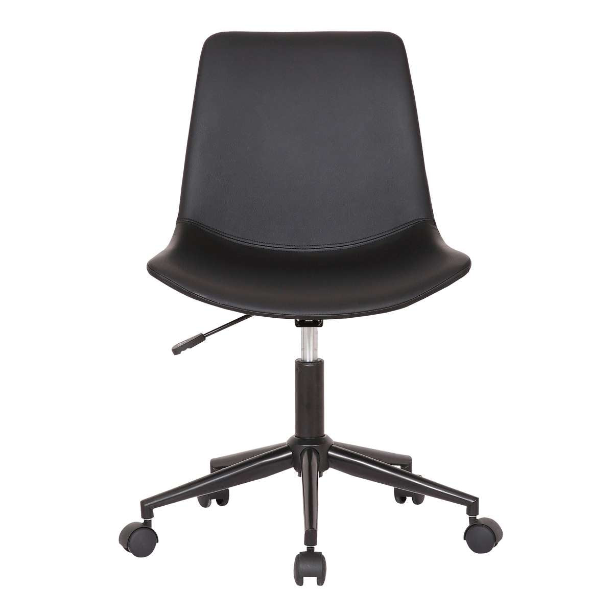 Optima Adjustable Black Faux Leather Task Chair By Armen Living | Office Chairs | Modishstore - 3