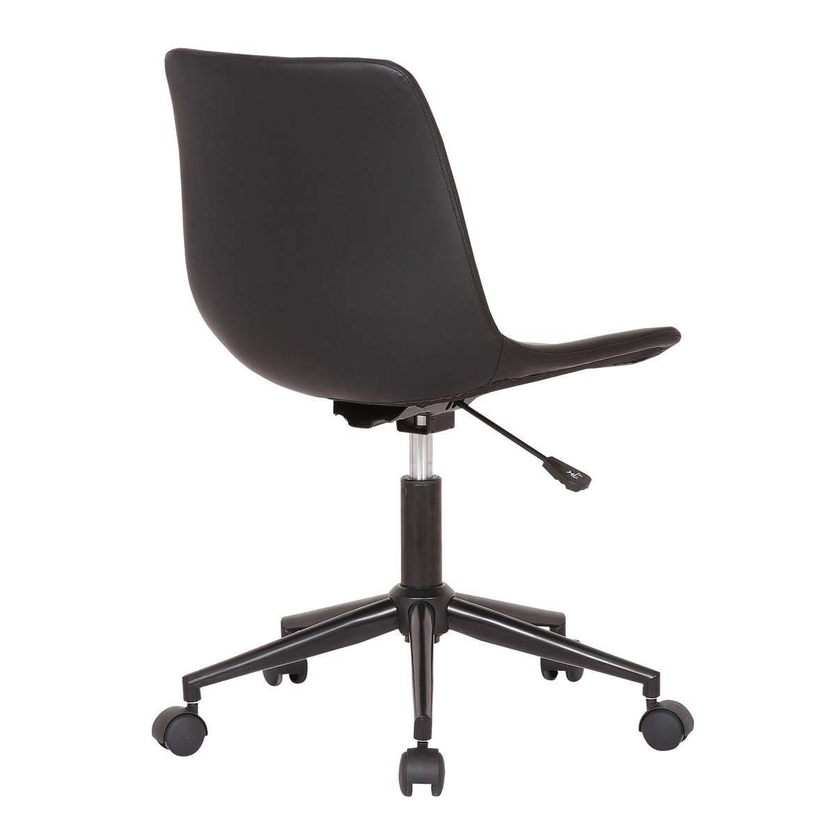 Optima Adjustable Black Faux Leather Task Chair By Armen Living | Office Chairs | Modishstore - 4