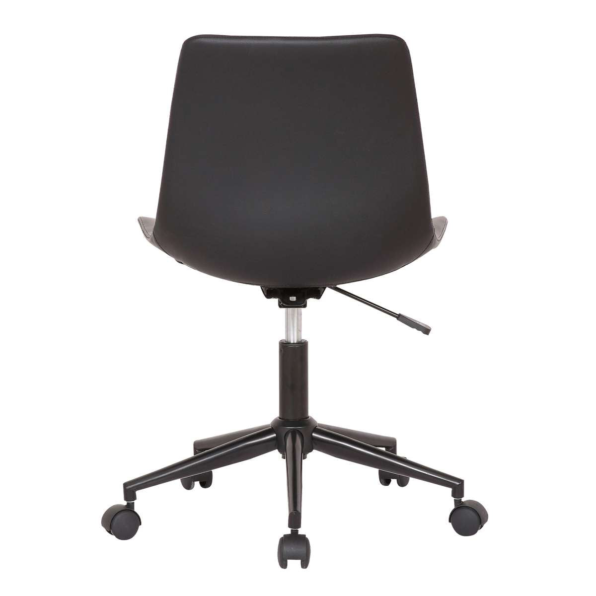 Optima Adjustable Black Faux Leather Task Chair By Armen Living | Office Chairs | Modishstore - 5