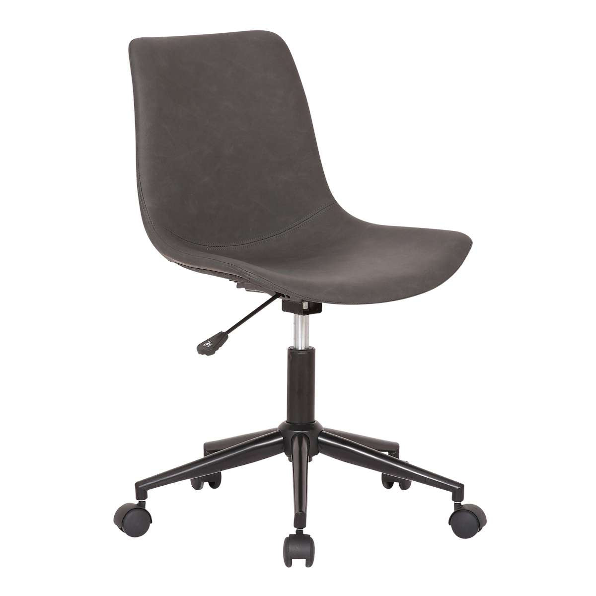 Optima Adjustable Gray Faux Leather Task Chair By Armen Living | Office Chairs | Modishstore - 2