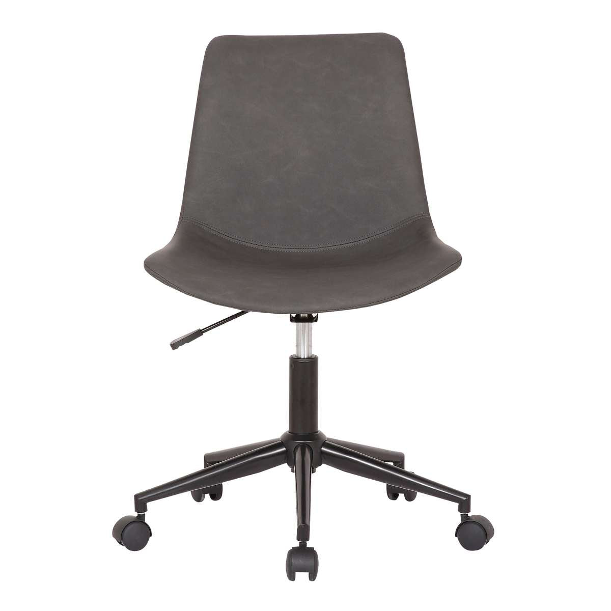 Optima Adjustable Gray Faux Leather Task Chair By Armen Living | Office Chairs | Modishstore - 3