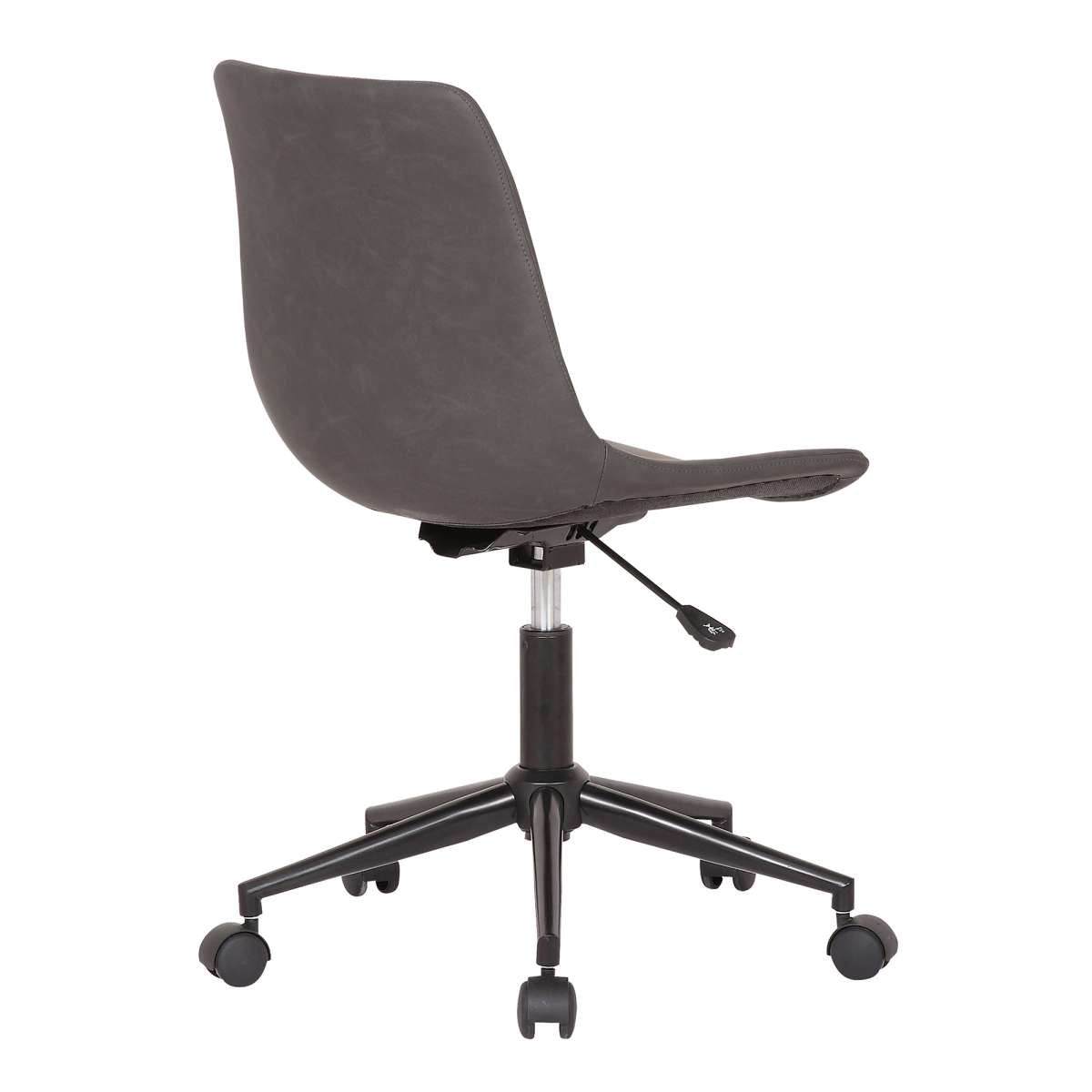 Optima Adjustable Gray Faux Leather Task Chair By Armen Living | Office Chairs | Modishstore - 4