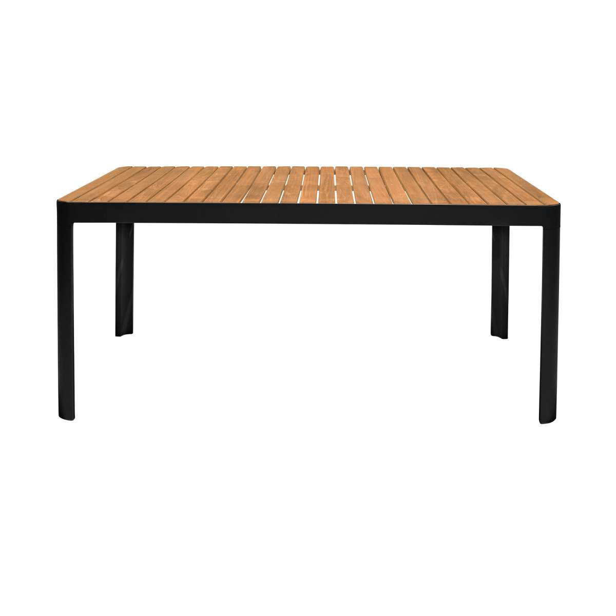 Portals Outdoor Rectangular Coral Sand Aluminum & Teak Wood Dining Table By Armen Living | Outdoor Tables |  Modishstore  - 7