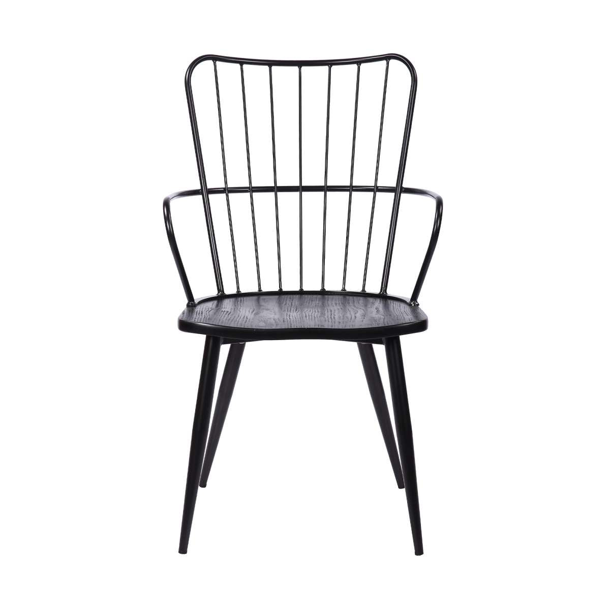 Parisa  Side Chair Black Brushed Wood By Armen Living | Dining Chairs | Modishstore - 2