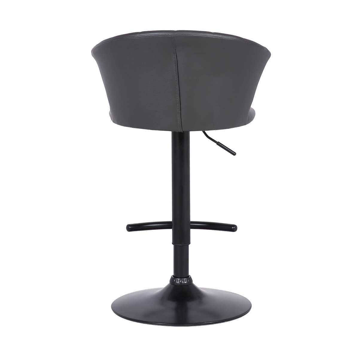 Raquel Adjustable Modern Gray Faux Leather Bar Stool By Armen Living | Bar Stools | Modishstore - 5