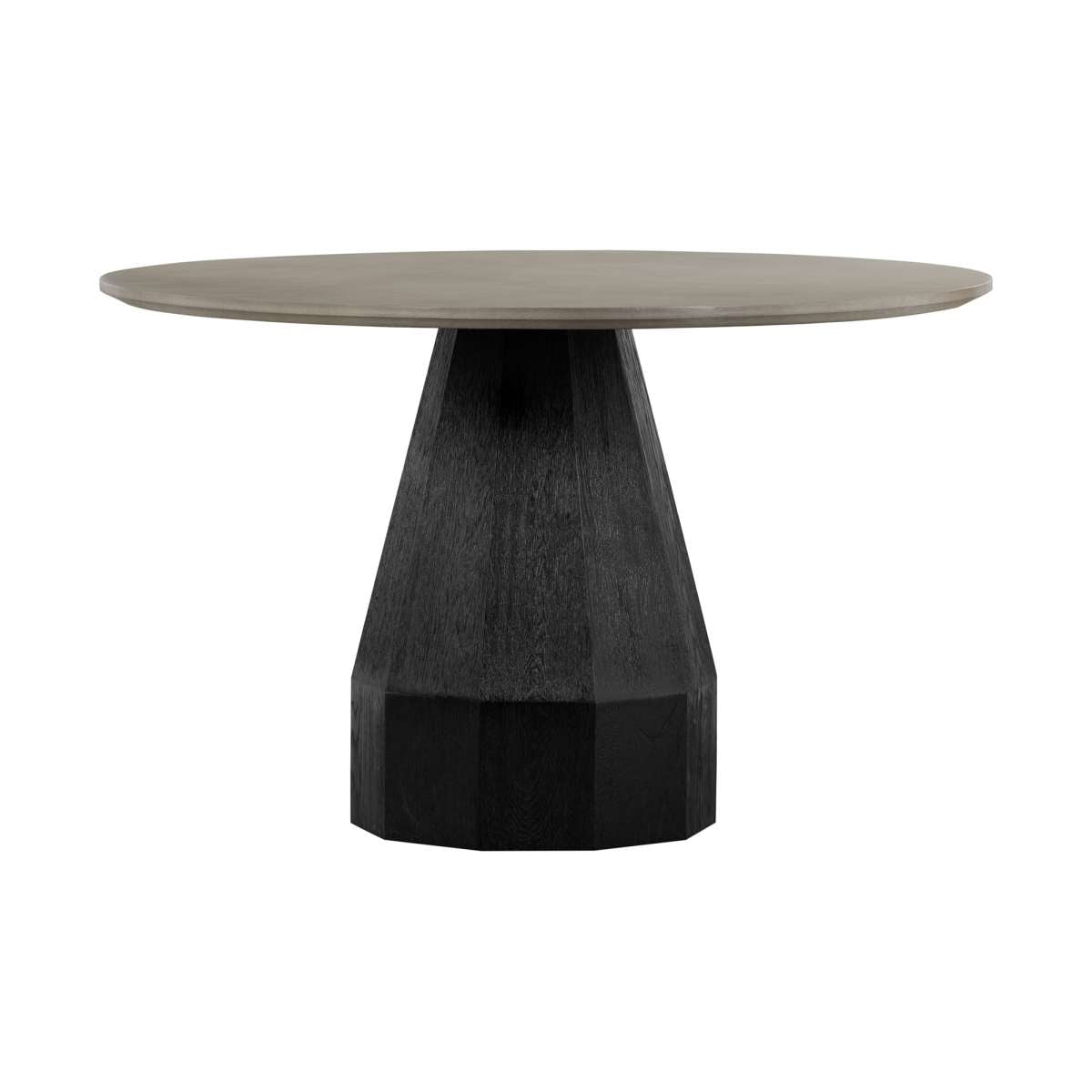 Revival Concrete and Oak Round Dining Table By Armen Living | Dining Tables | Modishstore - 2