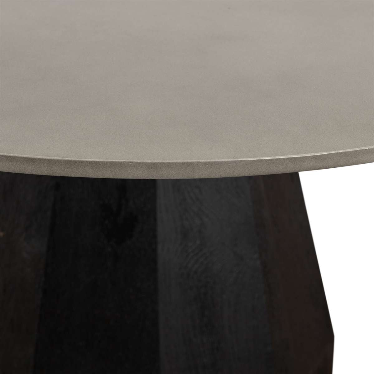 Revival Concrete and Oak Round Dining Table By Armen Living | Dining Tables | Modishstore - 3