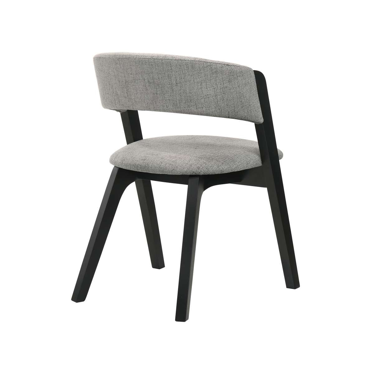 Rowan Gray Upholstered Dining Chairs in Black Finish - Set of 2 By Armen Living | Dining Chairs | Modishstore - 3