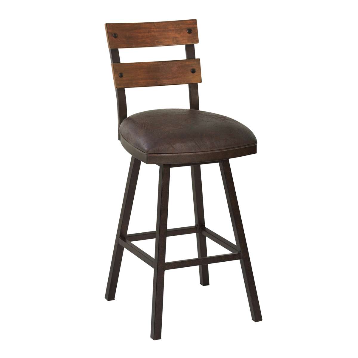 Saugus 26" Counter Height Metal Swivel Barstool By Armen Living | Bar Stools | Modishstore - 2