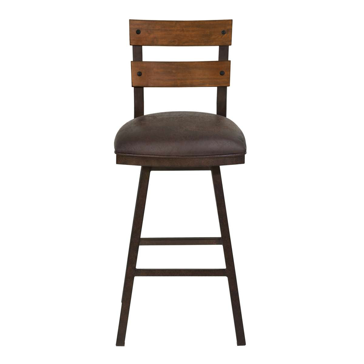 Saugus 26" Counter Height Metal Swivel Barstool By Armen Living | Bar Stools | Modishstore - 3