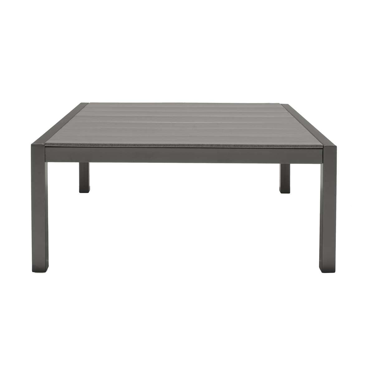 Solana Outdoor Square Coffee Table in Cosmos Grey Finish with Wood Top By Armen Living | Outdoor Tables |  Modishstore  - 3