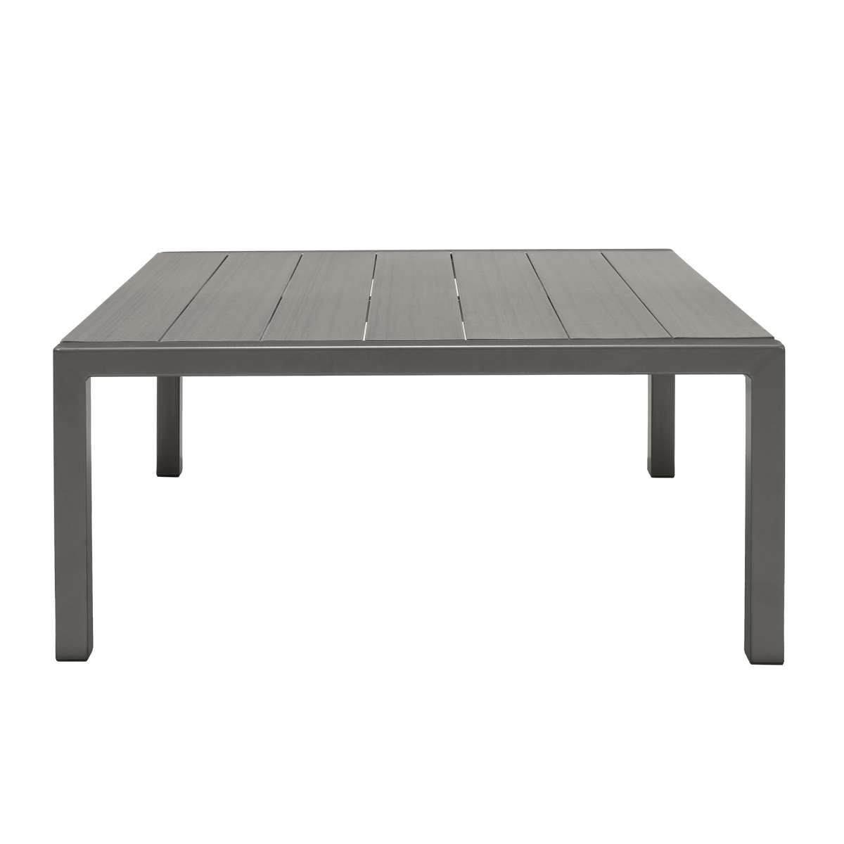 Solana Outdoor Square Coffee Table in Cosmos Grey Finish with Wood Top By Armen Living | Outdoor Tables |  Modishstore  - 4